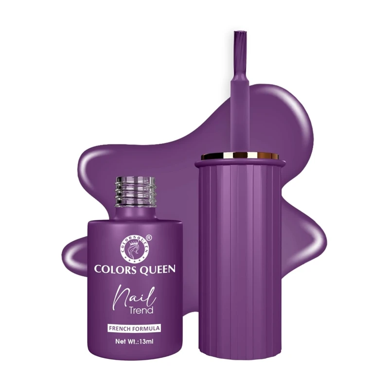 Colors Queen Nail Trend Glossy Nail Polish | Chip Resisting & Quick Drying Nail Paint with High Shine | 7 Toxin Free Formula | Vegan & Cruelty Free | Long Lasting & Vibrant Nail Paint for Women ( Magistic Purple, 13ml) thumbnail 2